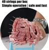49 Holes Bbq Meat Skewer Maker Meat Cutter Lamb Beef Barbecue Skewer Portable Meat Skewer Maker Box Kitchen Barbecue Accessories