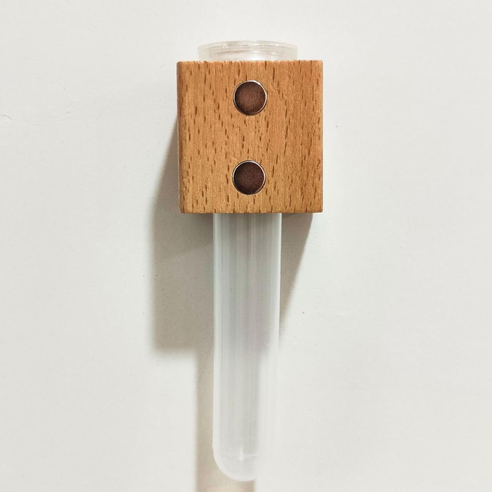 Environmentally Vase Handmade Wooden Vase Modern 3d Magnetic Wooden Vase Holders for Fridge Wall Decor Set of 2 Mini Magnets