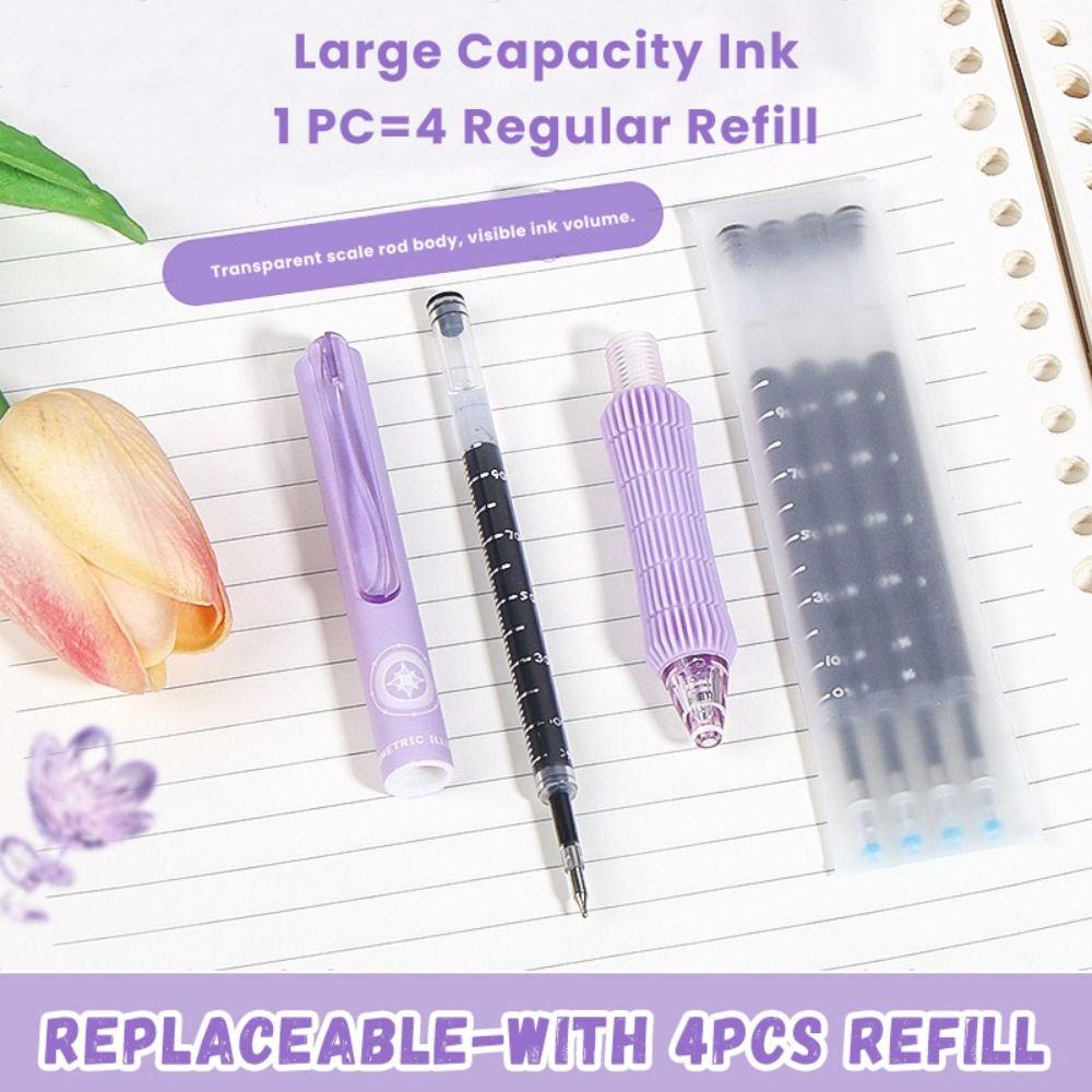 4PCS/Set CS Tip Neutral Pen 0.5mm Black Ink Signature Pens New Writing Tool  School Office