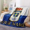 1PC Custom Name Real Oviedo Patterned Flannel Blanket Suitable For All Seasons for Home Decor Warmth and Comfort Gifts Holiday Present -HE185