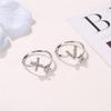 Open Romantic Letter Rings Color Adjustable Party Jewelry Gift Girl Alloy Wedding Bands Couple Friendship Accessories