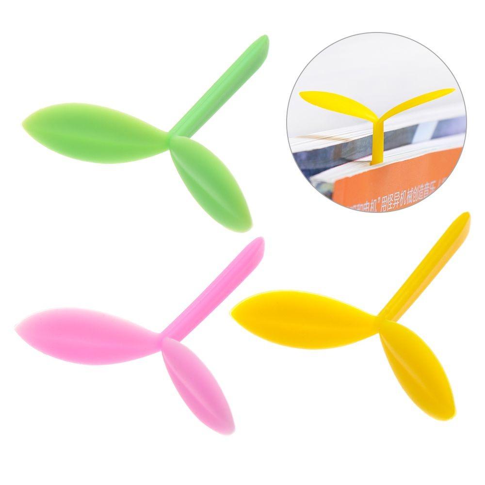 Cute Small Grass Bookmark Creative Little Sprout Silicone Buds Book Page Mark Mini Decoration Leaves Student Stationery