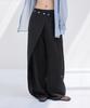 Leondeondada Button Wrap Wide Pants, Black