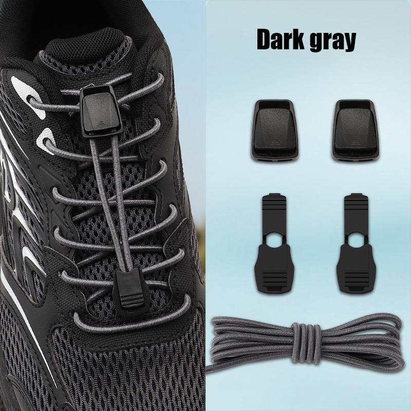 Buckle for Kids & Adults Elastic Laces for Sneakers No-Tie Shoe Lace Fastener Press Spring Lock Shoelace Running Shoes Fix Clips