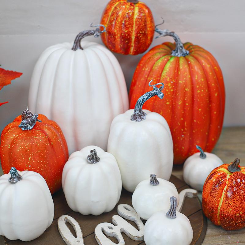 Simulation Pumpkin Model Halloween Decoration Prop DIY Accessories Desktop Ornament