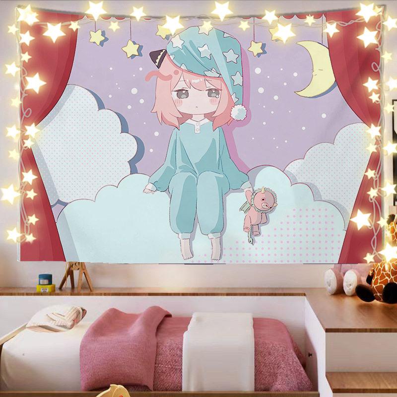 Spy X Family Ania Anime Wall Tapestry Dormitory Bedroom Headboard Decorative Artwork for Fans