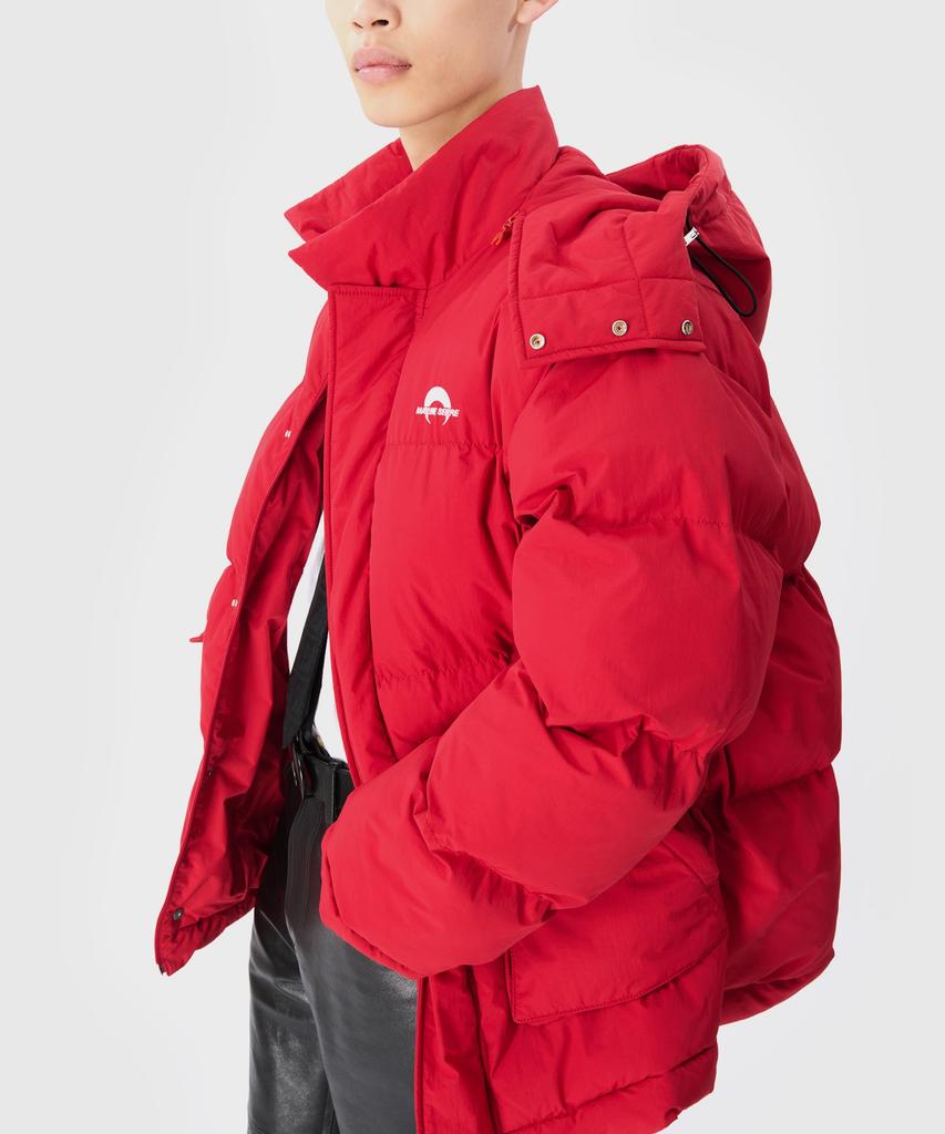Marine Serre (U) Ms Sport Nylon Puffer Coat Red Ms Sport Nylon Puffer Coat Red