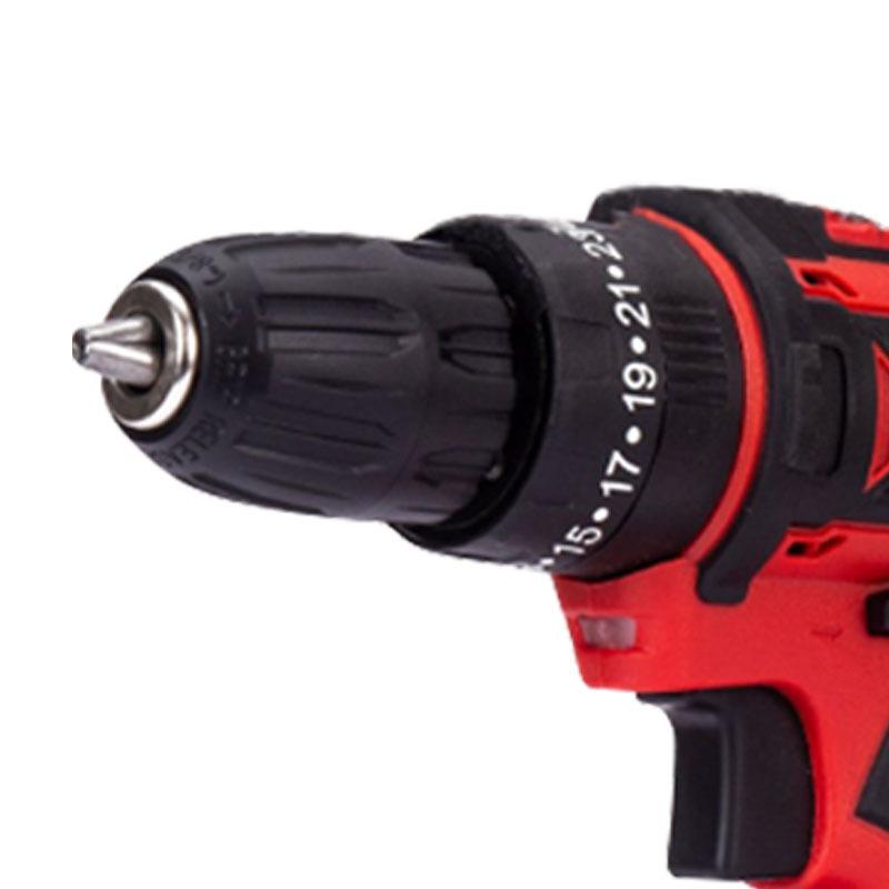 High-Power Brushed Electric Drill with Lithium Battery - Rechargeable, Forward/Reverse Impact