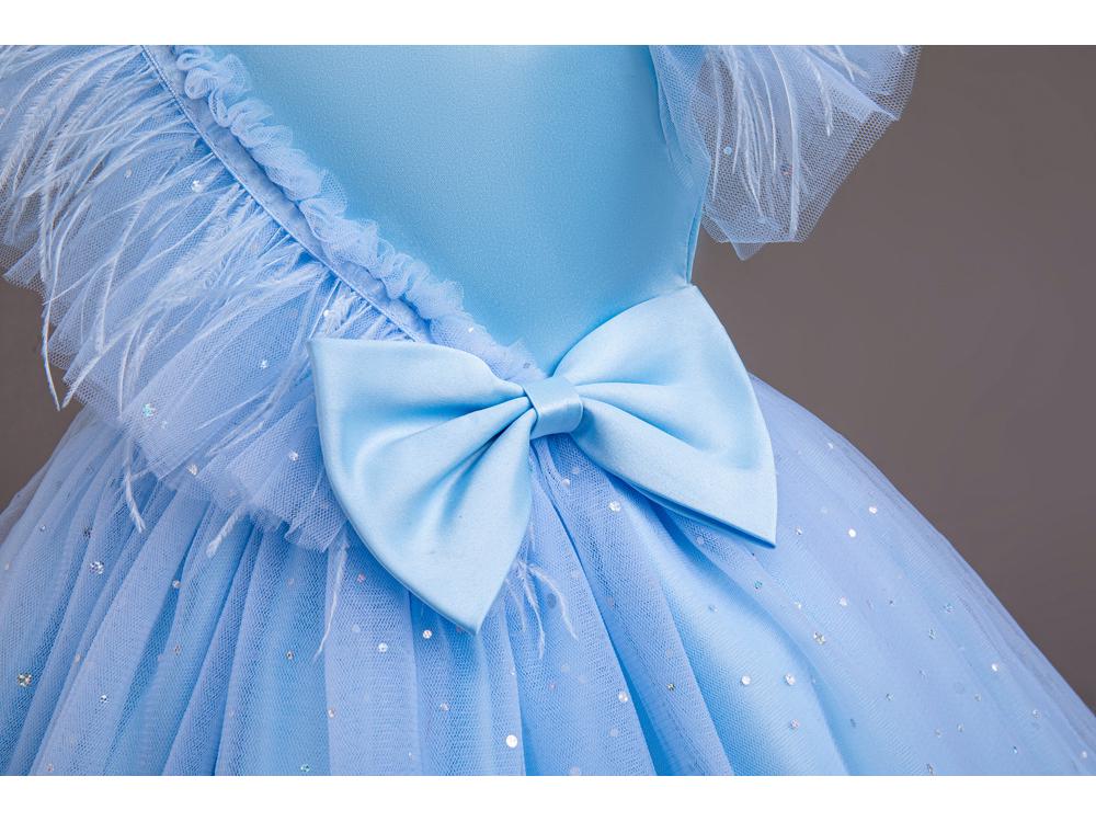 Girls' Tulle Princess Party Dress for Piano Performance