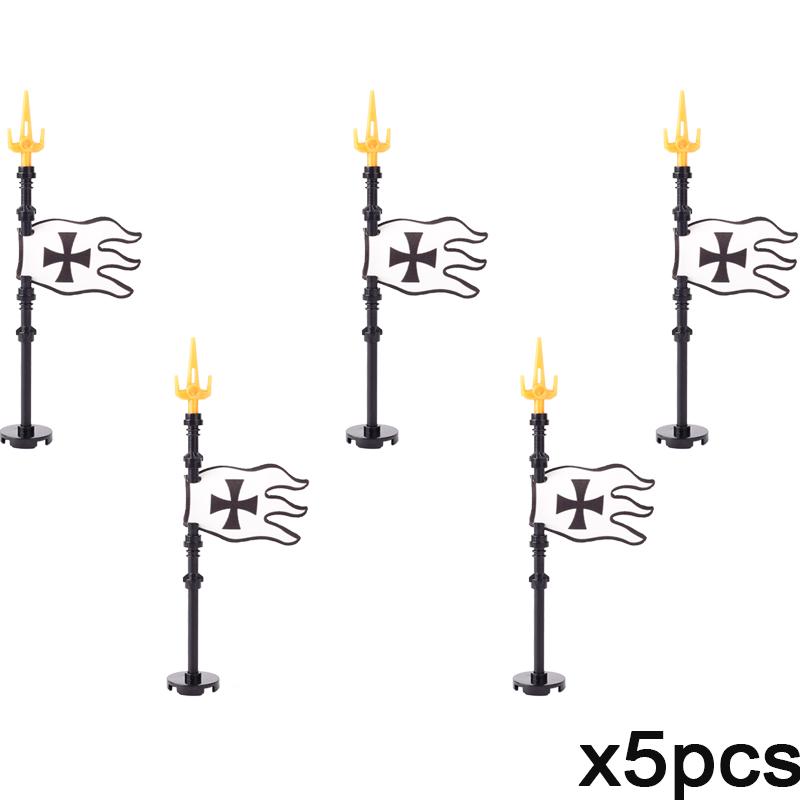 MOC Mittelalterliche Flagge Burg Serie Bausteine Figuren Zubehör Löwe Adler Altes Rom Burg Ritter Umhang Steine Spielzeug Geschenk