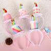 Happy Birthday Korean Style Headband Candle Women Hair Hoop Kawaii Birthday Hairband  Children