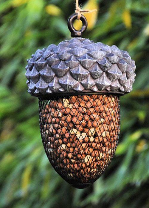 Bird Feeder - Esschert Design - Acorn - Polyresin - Metal - Outdoor