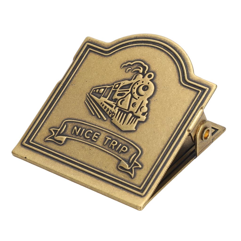 Brass  Clip Vintage Decorative Strong Clamping Force Book Clip for Journal Notebook Drawing Pa
