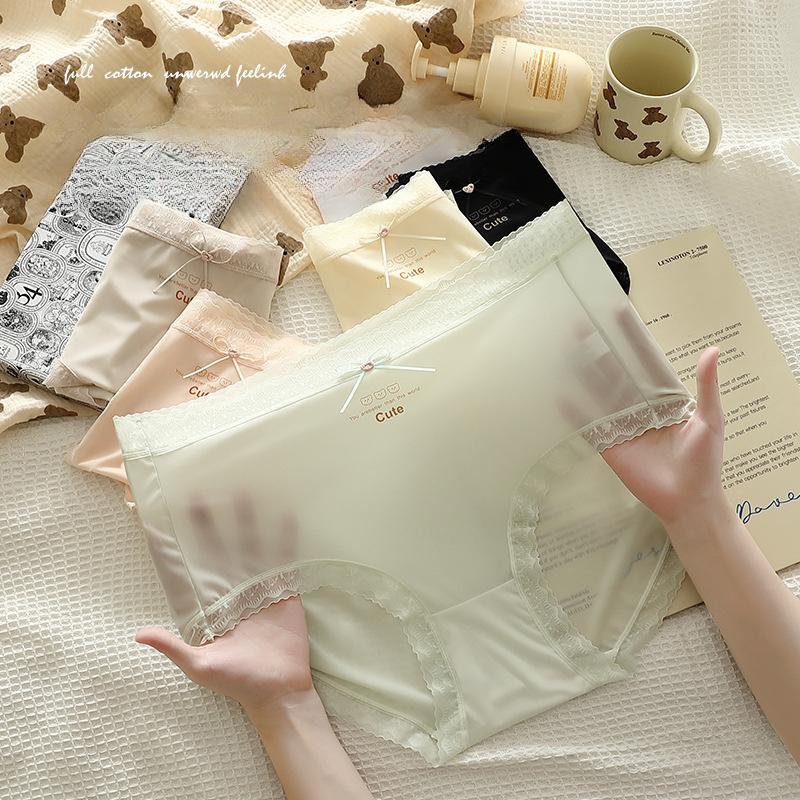 Bow Tie Soft High Elasticity Panties with No Trace and High Waist Women’s Panties
