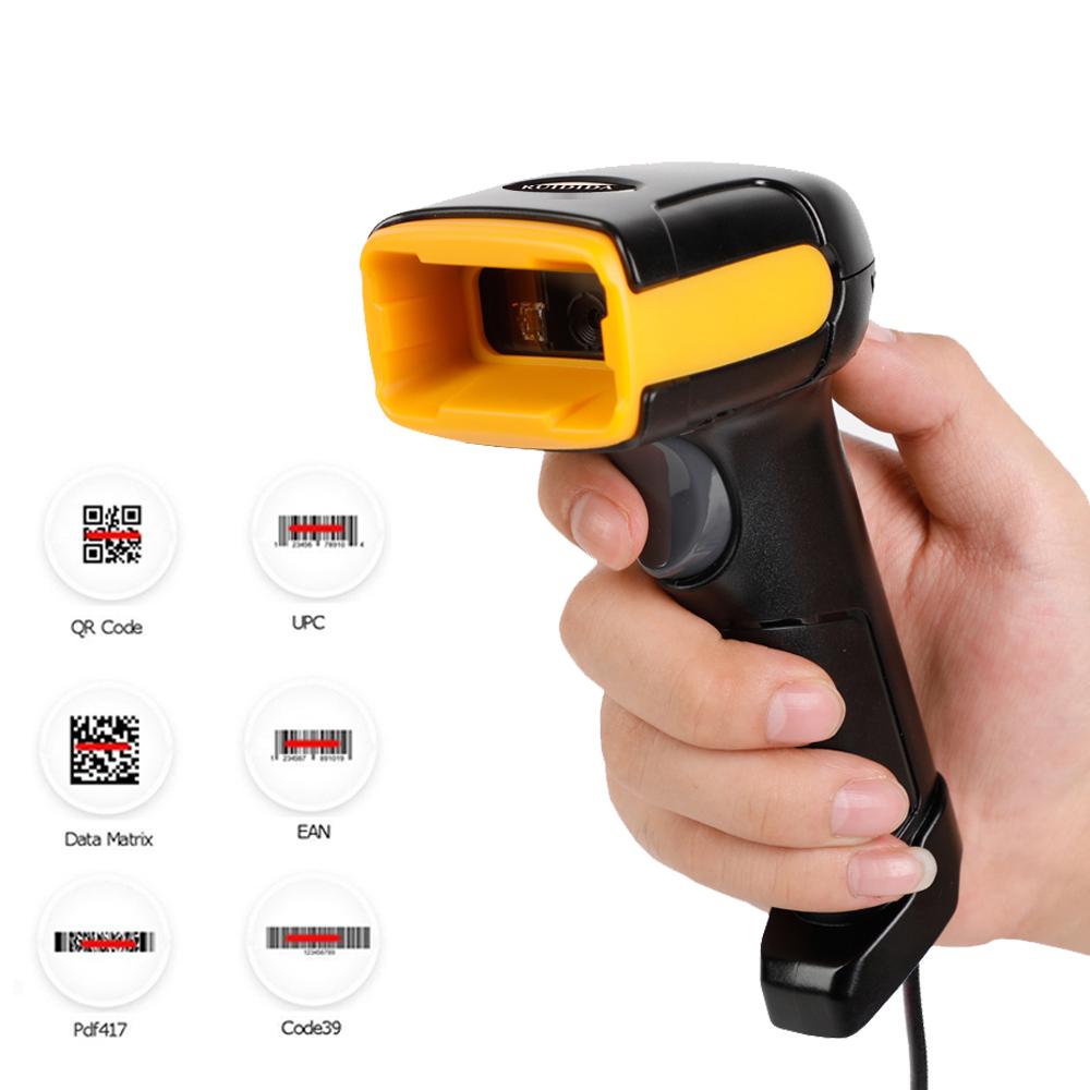 Wired or Wireless Scanner 1D 2D Handheld Bar Reader QR Code Scanner PDF417 for Supermarket Store