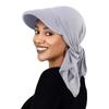 Classic Polyester Spandex Turban Hat Sunscreen Curved Brim Baseball Cap Solid Color Sun Hats Sun Protection