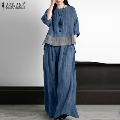 Blusa feminina e calça casual verão conjunto de calças de duas peças