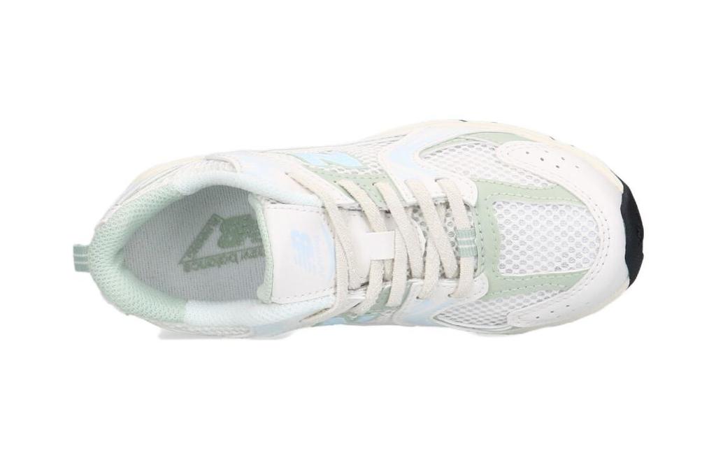 New Balance NB 530 Abrasion Resistant Low top Kids' Running Shoes White Green Kids' PZ530ZO