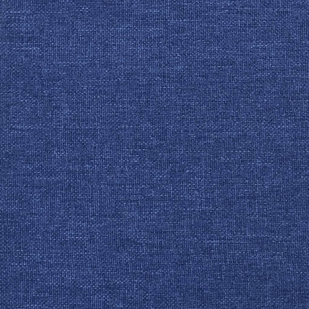 Gaming Chair with Footrest Black and Blue Fabric