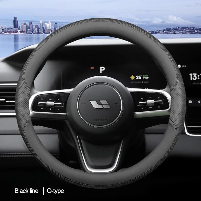 High Quality Leather Car Steering Wheel Cover for Li Lixiang Leading Ideal One L7 L8 L9 2020 - 2026 Braid On Steering-Wheel