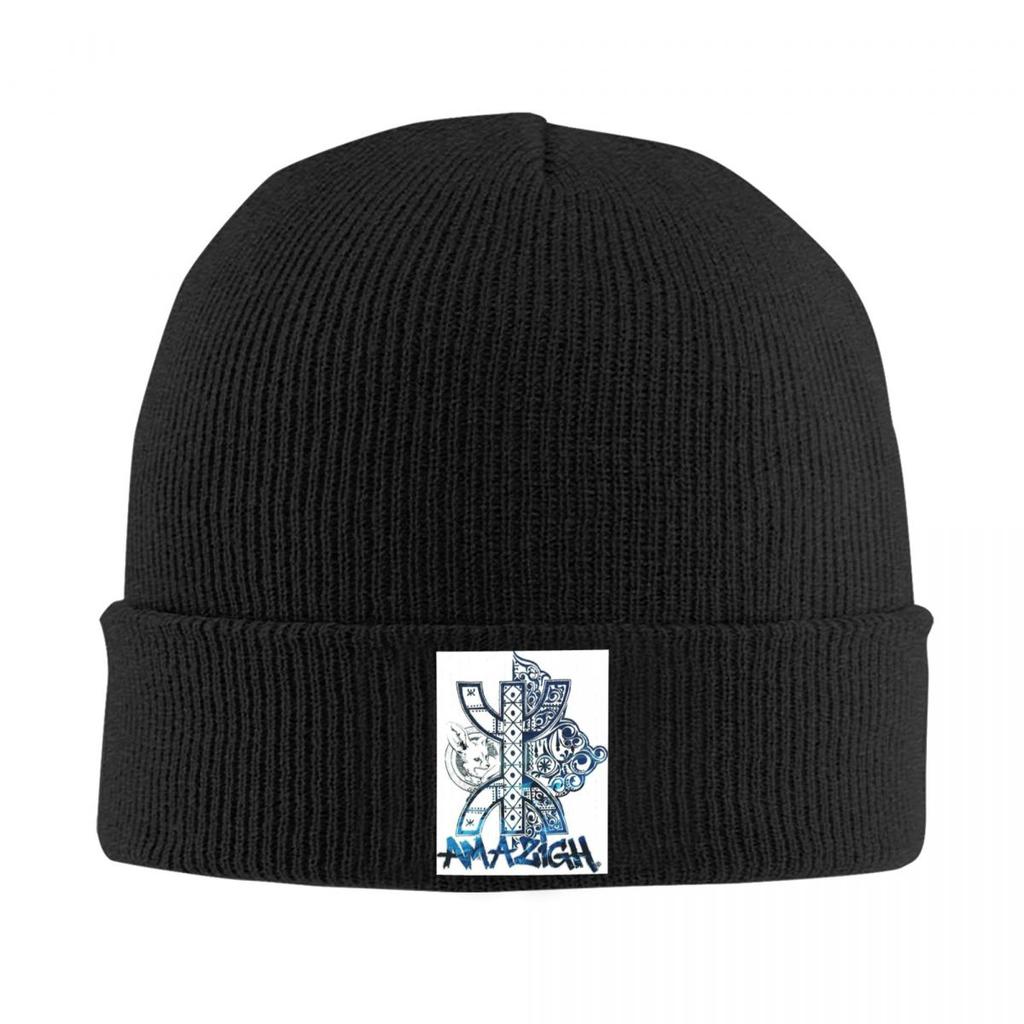 Berber Kabyle Berbers Amazigh Flag Warm Knitted Cap Fashion Bonnet Hat Autumn Winter Outdoor Beanies Hats for Unisex Adult