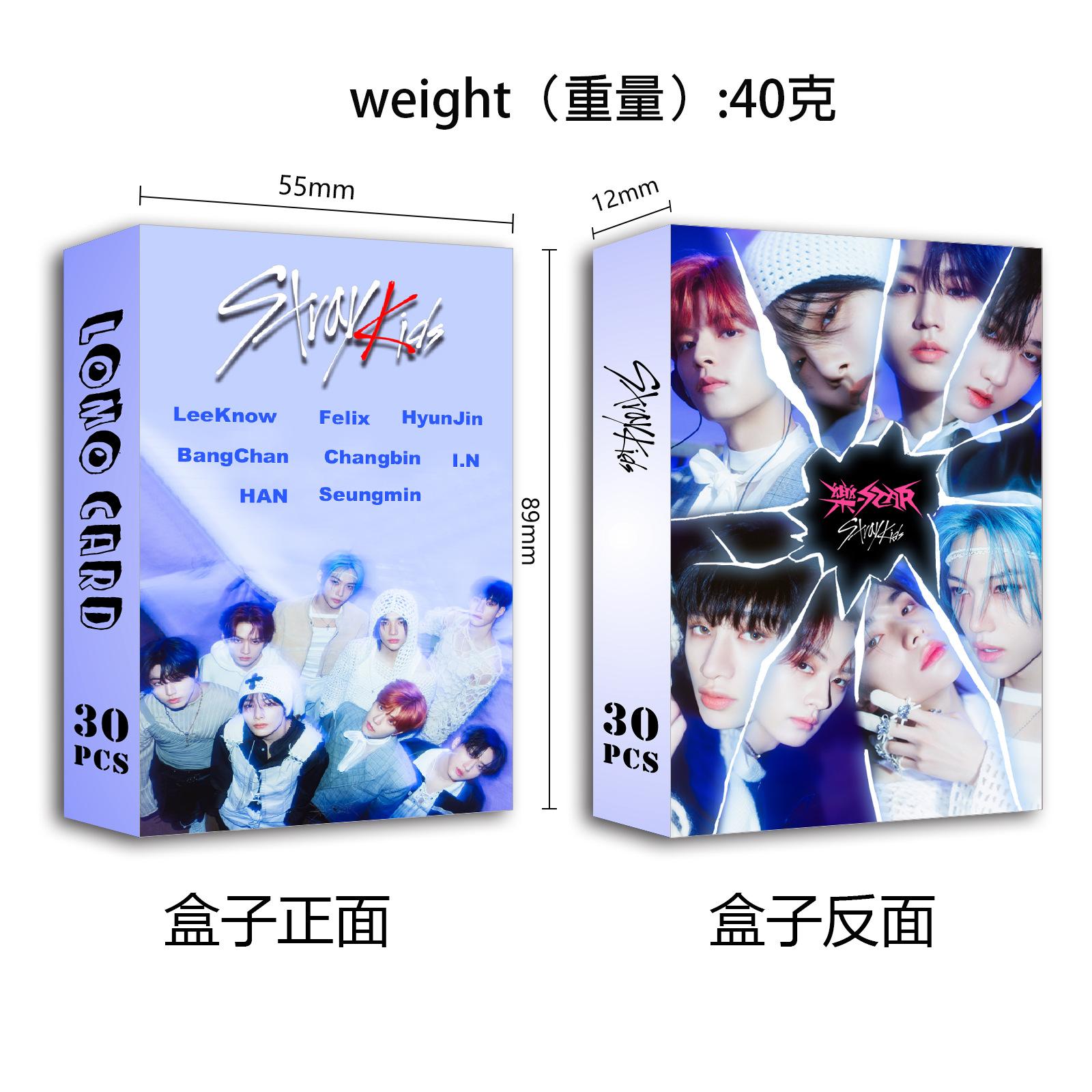 Skzoo Stray Kids In Stock Lomo Photo Cards 30 Pcs Double Sided Hd Laser Shiny Boxed Collectible Set Idol Fans Collection Gift