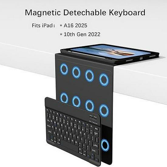 2025 iPad 11 Protective Case with Bluetooth Keyboard & Mouse – Compatible with Apple Air7