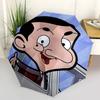 Ombrello da Viaggio a Tema Mr. Bean - 8 Stecche, Apertura e Chiusura Automatica, Design Pieghevole Portatile, Ombrello Compatto ed Elegante Adatto per Esterni
