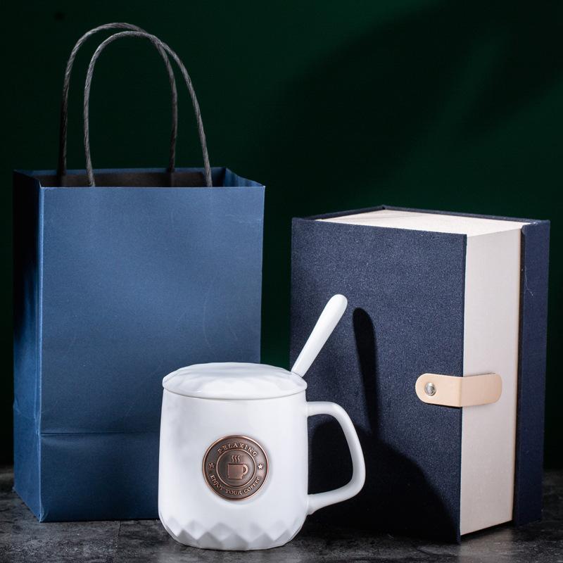 Original Get Bronze Cup Ceramic Cup Coffee Cup Gift Box Set Cup Water Cup Engraving
