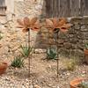 Cast Iron Flower Garden Stake Vintage Rustic Plant Stakes Landscaping Flower Yard Art Decor  Yard