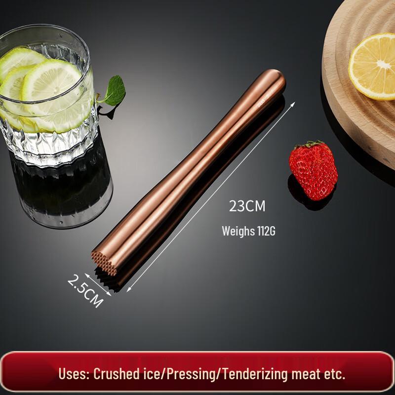 

Wutuo Rose Gold Stainless Steel Cocktail Muddler (2-Pack)