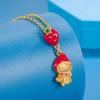 Laos Sand Gold Plating Gold Strawberry Little Red Hat Pendant