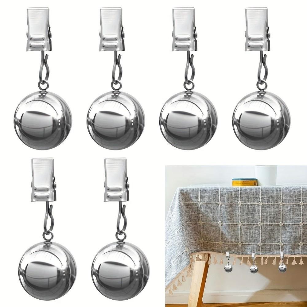 4Pcs Heavy Duty Outdoor Curtain Anchors Stainless Steel Tablecloth Weights Camping
