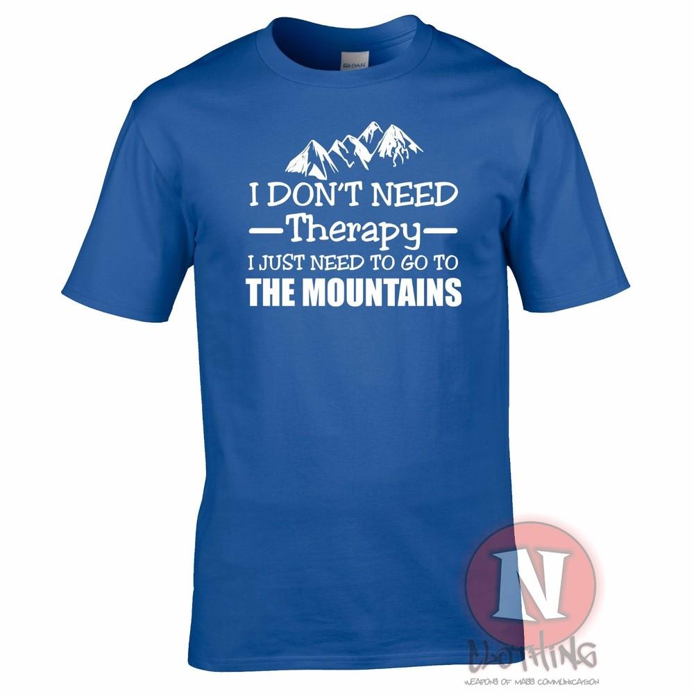 Ich brauche keine Therapie, ich muss nur in die Berge T-Shirt Lustiges Wander-T-Shirt
