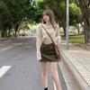 Short Hollowed Out Sun Resistant Knitted Cover for Women's Spicy Girls In Autumn Retro Loose Design Niche Long Sleeved Top