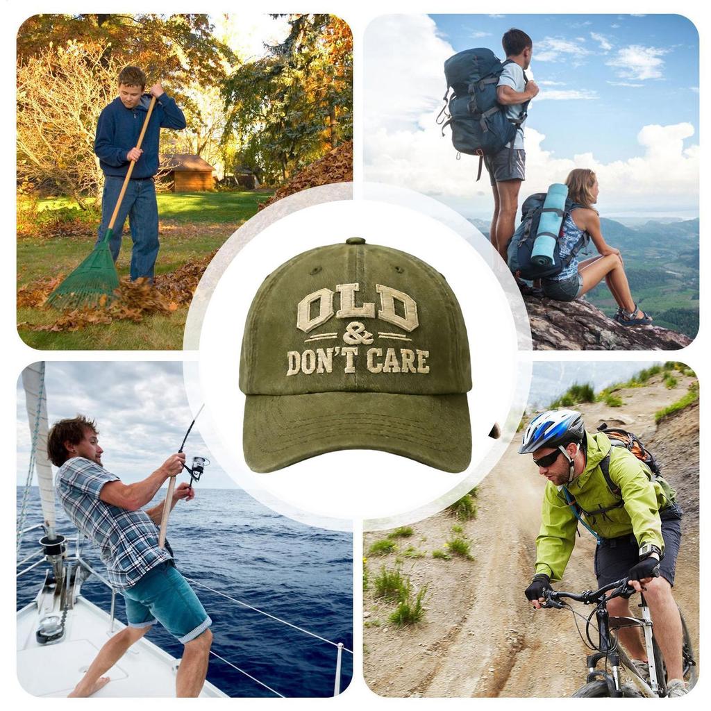 Baseball Caps Letter OLD Dont Care Embroidery Retro Washed Cotton Baseball Cap For Men Women Snapbacks Outdoor Sport Sun Hat