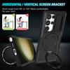 For Samsung Galaxy S24 Ultra Case PC+TPU Phone Cover with Lens Lid Compatible with MagSafe