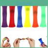 Colorful Stretch Mesh Bead Squeeze Toy Stress Relief Braided Net Tube With Marble 10.5cm Size