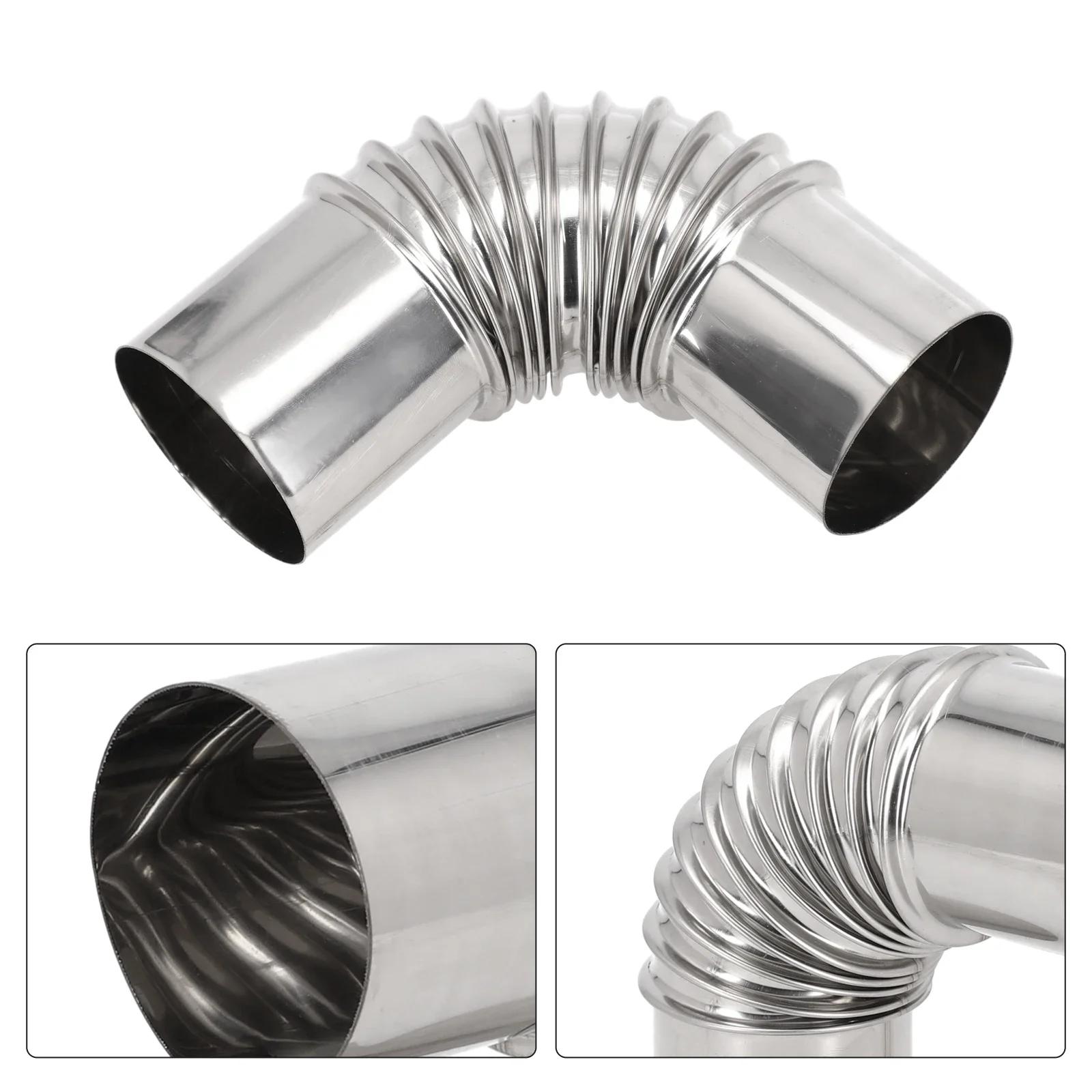 Scaldabagno a Gas Tubo di Scarico Curva a Gomito Canna Fumaria Gomito a 90 Gradi Rivestimento Canna Fumaria Curva Acciaio Inossidabile Tubi Canna Fuma