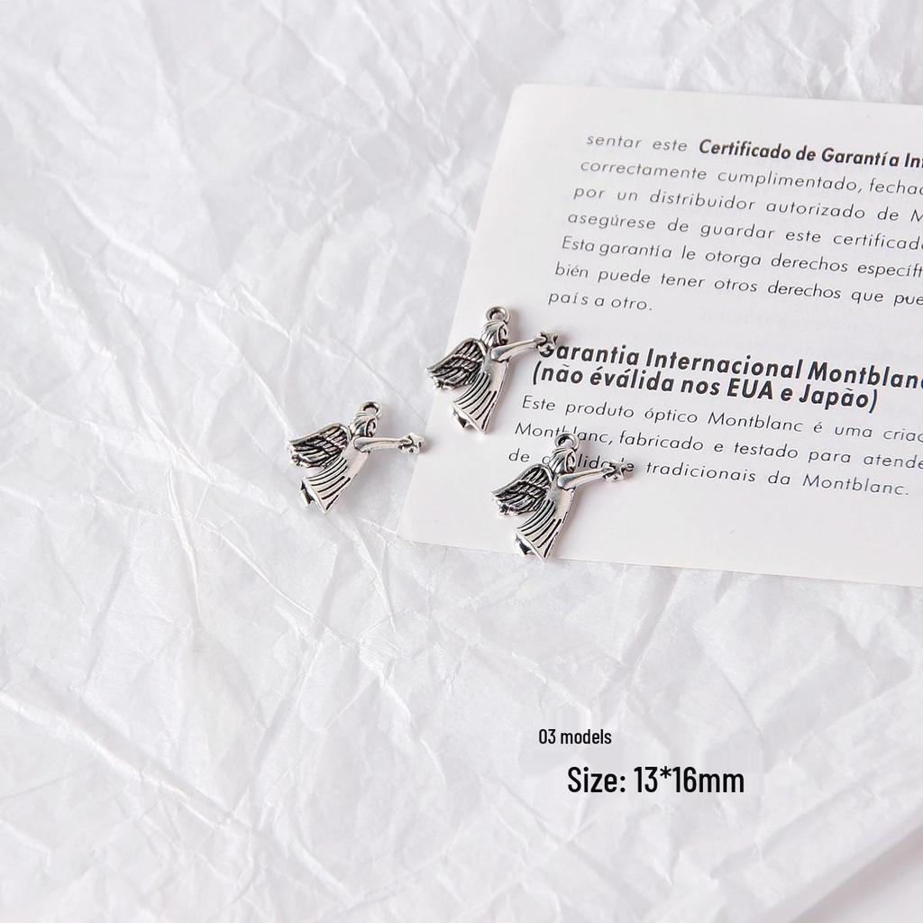 Retro Heart & Flower Pendant Earrings - Handmade Accessories