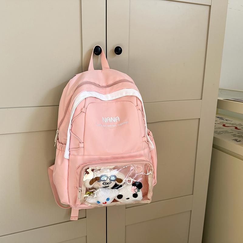 New Backpack Large Capacity Pain Bag Cute Female Student Bag Junior High School Students Leisure Joker Travel Backpack.