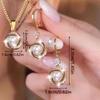 3pcsShining Luxury Elegant Fashion Simple Necklace Earrings Party Commemorative Jewelry Versatile and Exquisite Christmas Birthday Gift