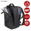 Men's Women's Travel Laptop Backpack for Suitcase Luggage for Plane Work School 45X30X20Cm Alogy Unisex Black