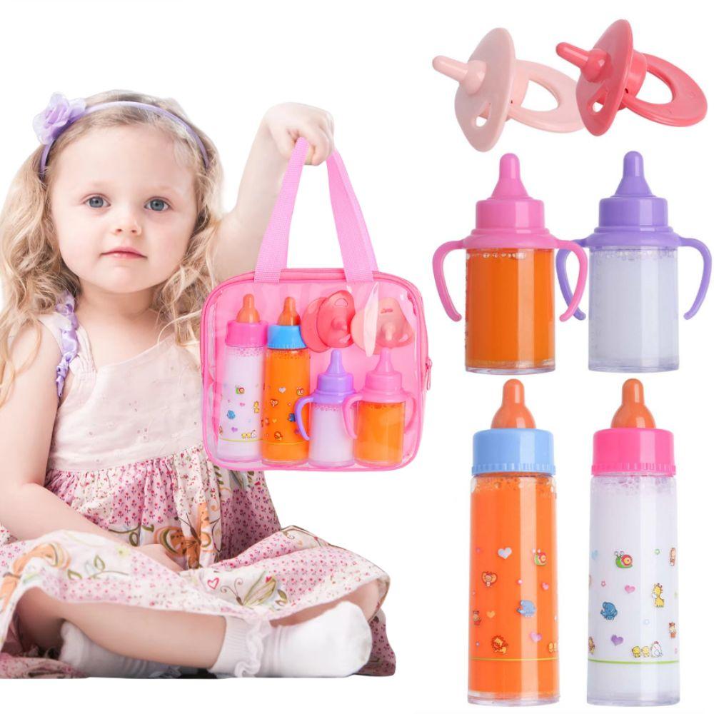 Play House Baby Bottle Pacifier Toy With Storage Bag Doll Feeding Bottle Doll Feeding Set Kids Toy