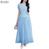 Women CasuaL V-Neck Summer Short Sleeve Dress