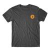 Bitcoin 2 Men's T-Shirt On Dark Gray, Light Gray, White, and Red Small Logo - Soft Premium Cotton Men's T-Shirt - Soft And Comfy Tee