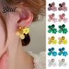 Rhinestone Earrings 1 Pair Retro Style Stud Beads Flower Decor