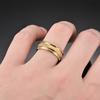 8MM Fashion Matte Groove Men's Stainless Steel Rings for Women Wedding Band Jewelry Gold Color Unique Party Ring Accessories