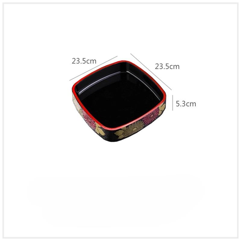 Japanese Sushi Bucket Sashimi Raw Fish Seafood Dish Sushi Cuisine Fruit Dish Food Chrysanthemum Round Tray Salmon Ice Plate