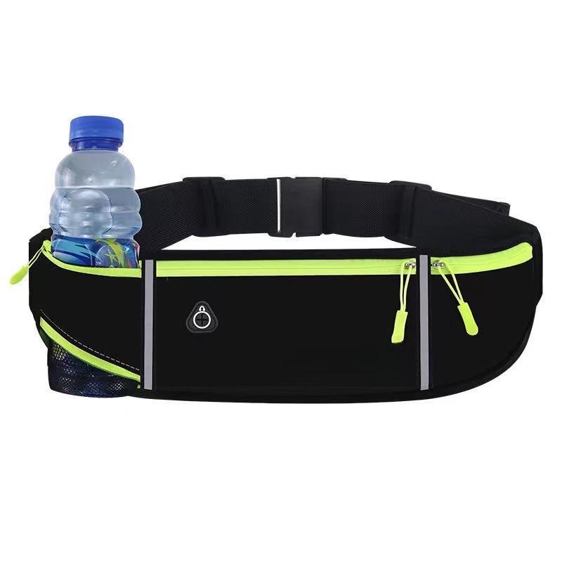 Unisex Sport-Hüfttasche: Großräumige, wasserdichte, elastische Fitness-Tasche mit Flaschenhalter